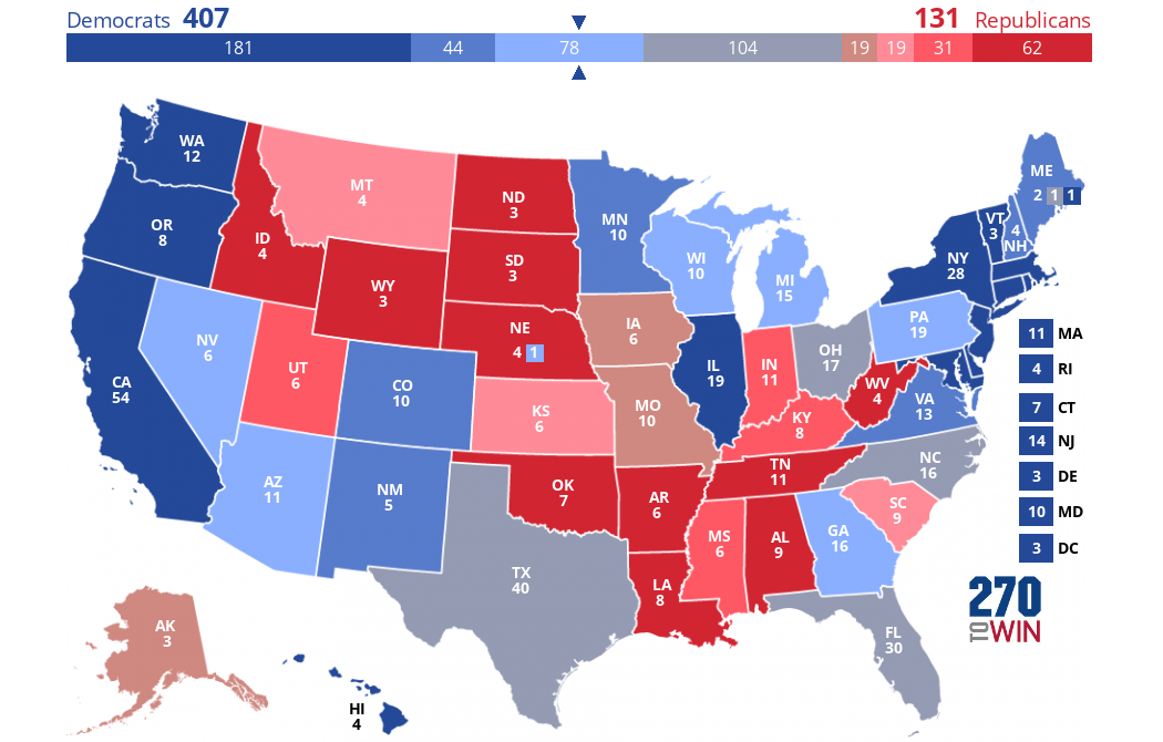 270toWin - 2024 Presidential Election Interactive Map